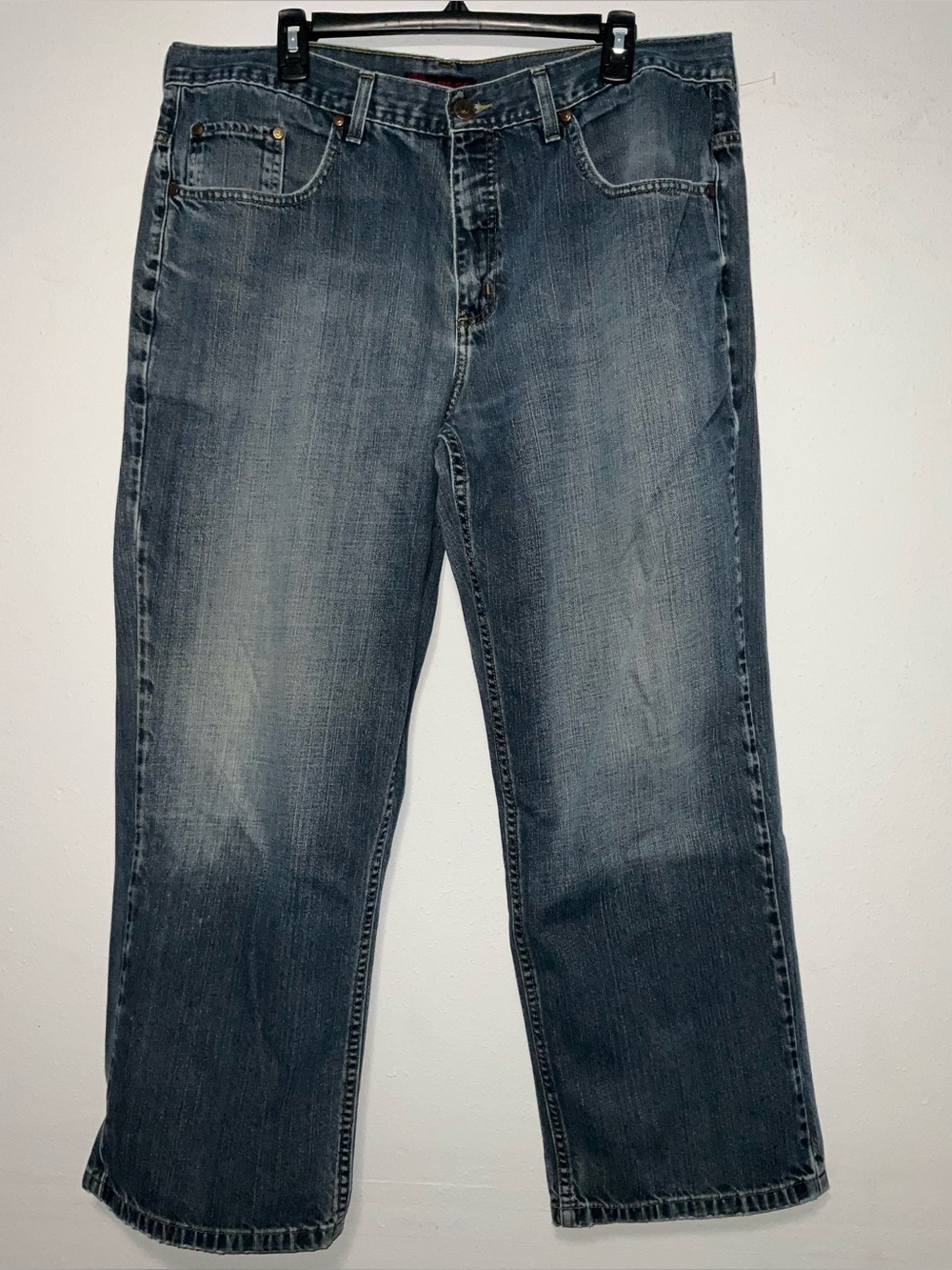Vintage Anchor Blue Loose Fit Jeans 38x32 Medium Wash Baggy Y2K Skater 90s